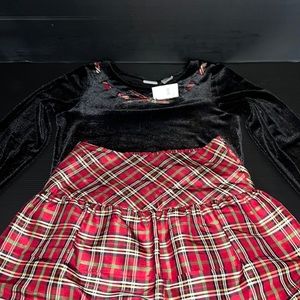 New with tags Talbots girls size 8 black shirt with the new skirt to match